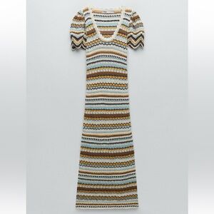 Zara Multicolor Striped Knit Dress